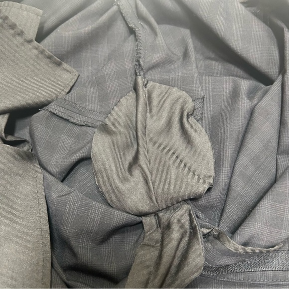 Sean John Fine Custom Tailored Black Checked Uncuffed Trousers Men’s 40Wx29L - Picture 9 of 13